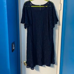 Lane Bryant Dress blue midi length.